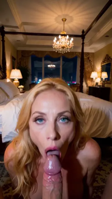 Blonde on Bed with Partner